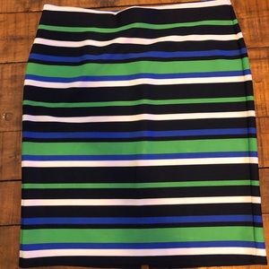 Ultra Comfy Striped Stretch Skirt, by NYCC.